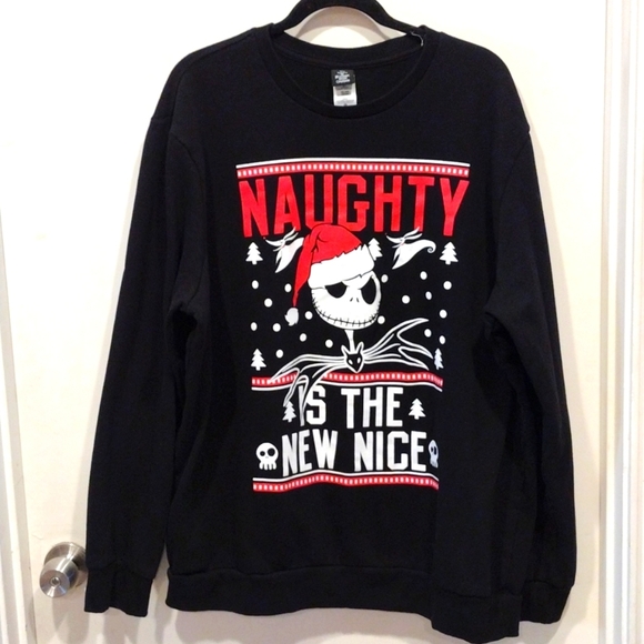 Disney Tops - Disney Nightmare Before Christmas Naughty/Nice Graphic Sweatshirt Size 2X-Comfy